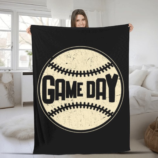 Baseball Game Day Sport Lover Fleece Blankets