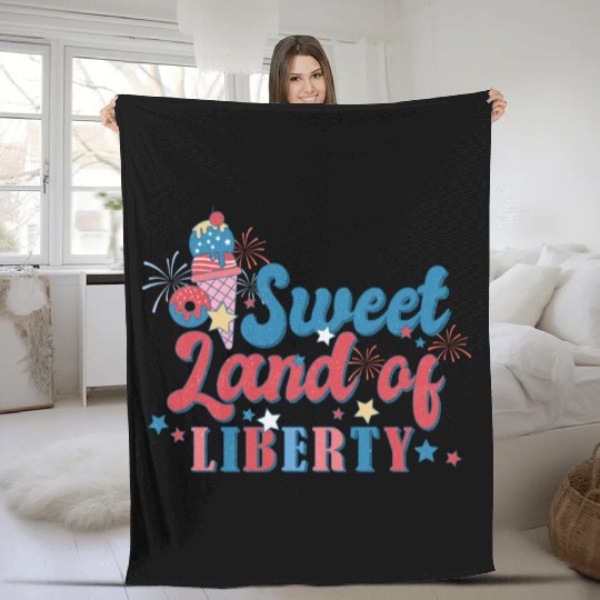 Sweet Land Of Liberty Fleece Blankets