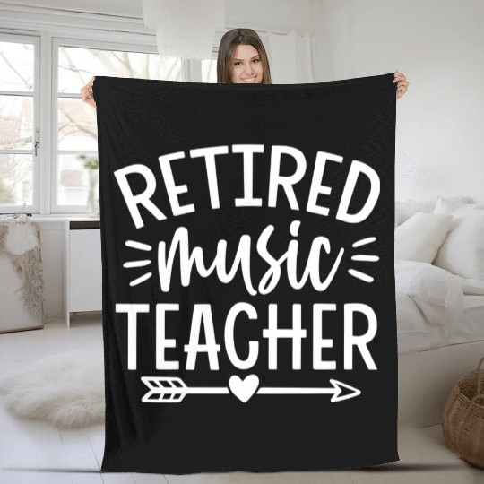 Retired Music Teacher Fleece Blankets