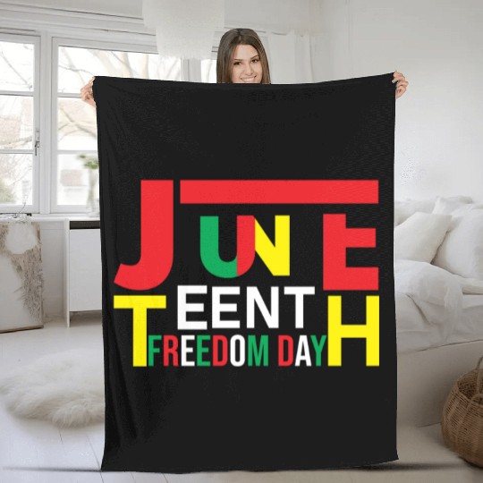 Juneteenth Black History Day Pride Gift Fleece Blankets