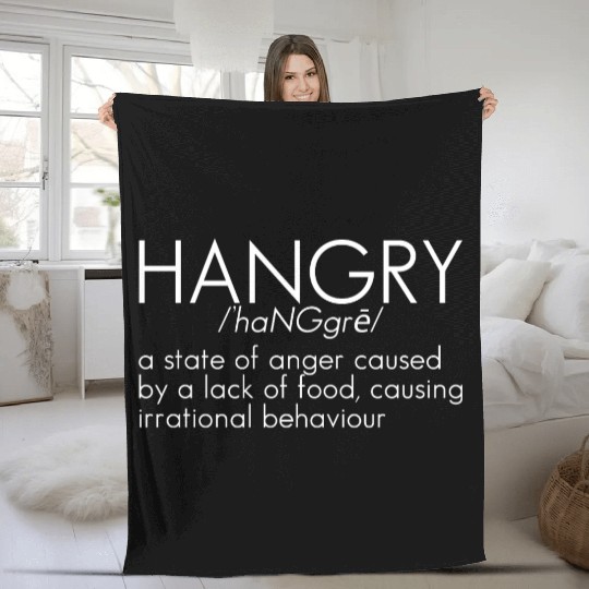 Hangry Definition 5 Fleece Blankets