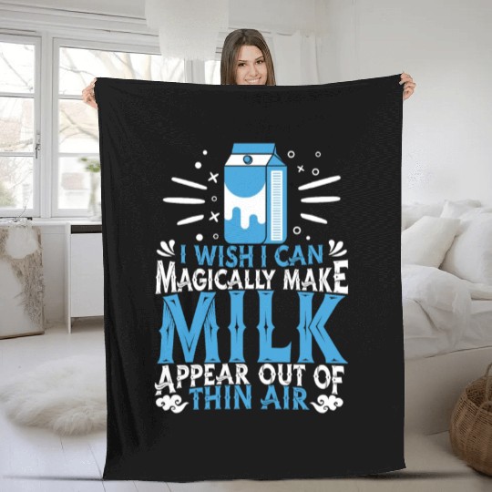 Milk Cow Farmer Farm Farming Fleece Blankets