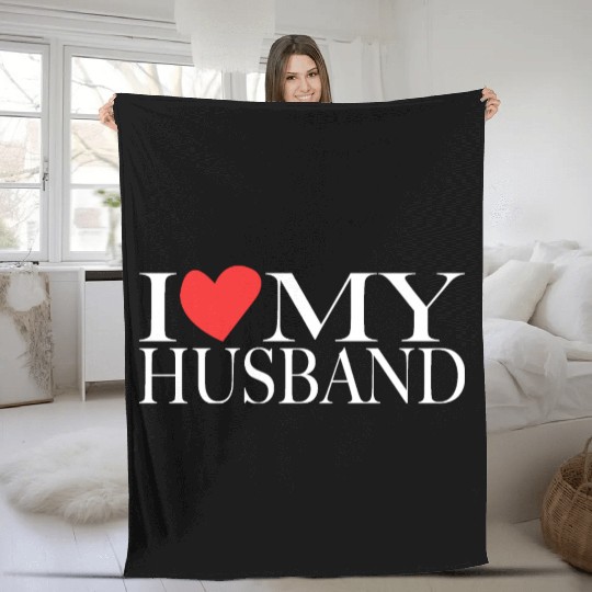 I love my husband Fleece Blankets