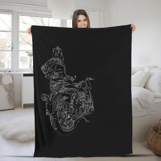 motorcycle addicted essential Fleece Blankets