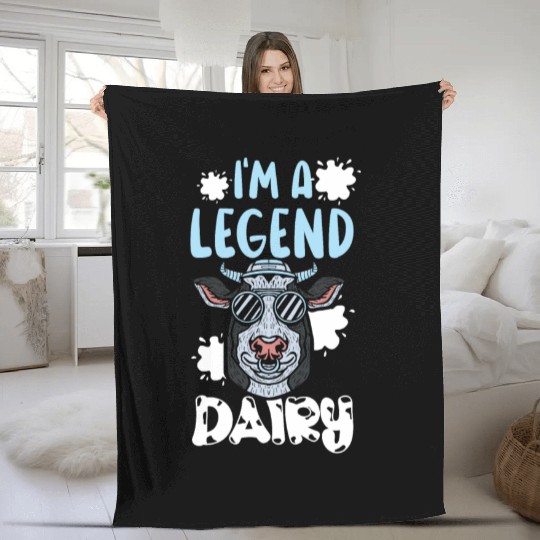 I'm A Legend Dairy Cow Whisperer Milk Farmer Fleece Blankets