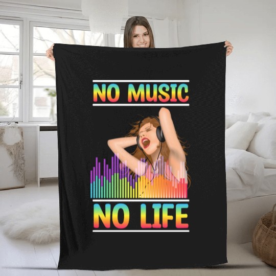 Musicians Sound Piano Musical Fleece Blankets