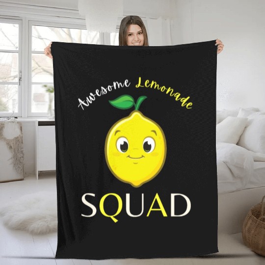Awesome Lemonade Squad Lemon Lovers For Summer Fleece Blankets