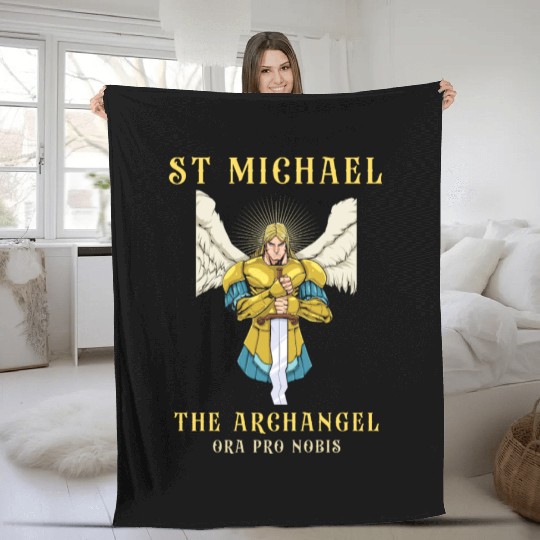Archangel St Michael Roman Catholic Gift Fleece Blankets