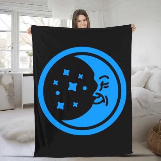 Happy Moon Fleece Blankets