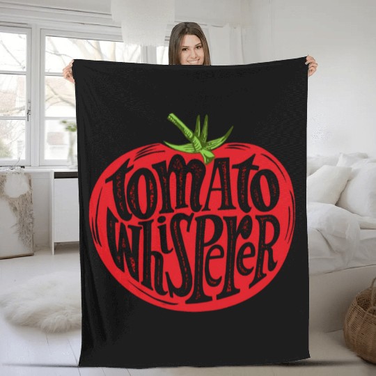 Tomatoes Gardener Vegetable Drawing Gardening Fleece Blankets
