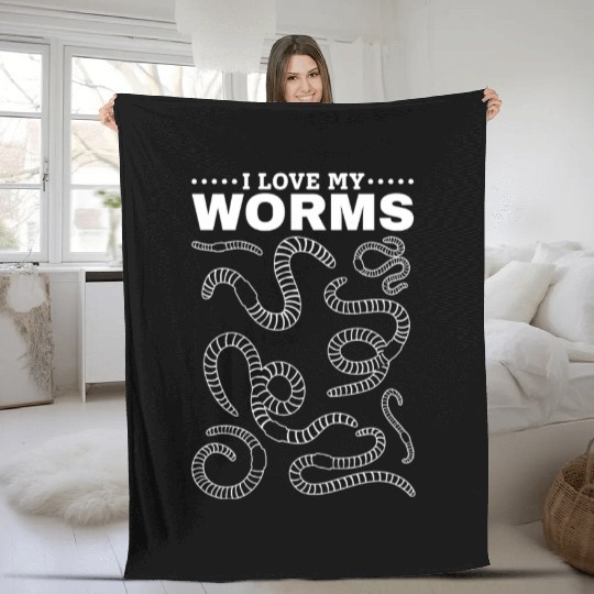 Worms Farmer Compost Worms Worm Farm I Love My Fleece Blankets
