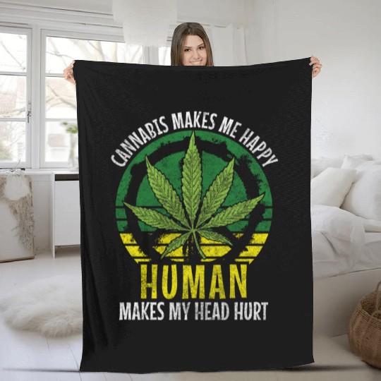 Hemp Hash Fleece Blankets