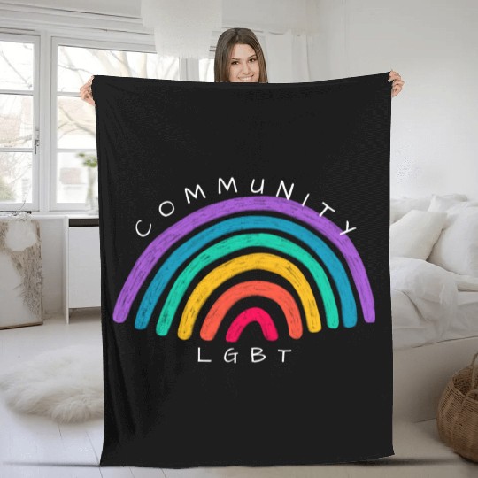 Lgbt community, Pride, rainbow Fleece Blankets