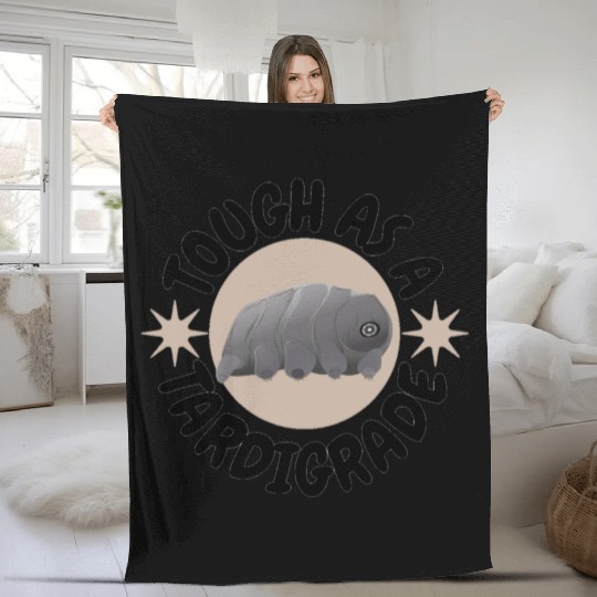 tough as a tardigrade,waterbear,science puns Fleece Blankets
