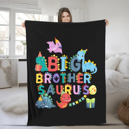 Big brother Saurus | Rawr Dinosaur Fleece Blankets |