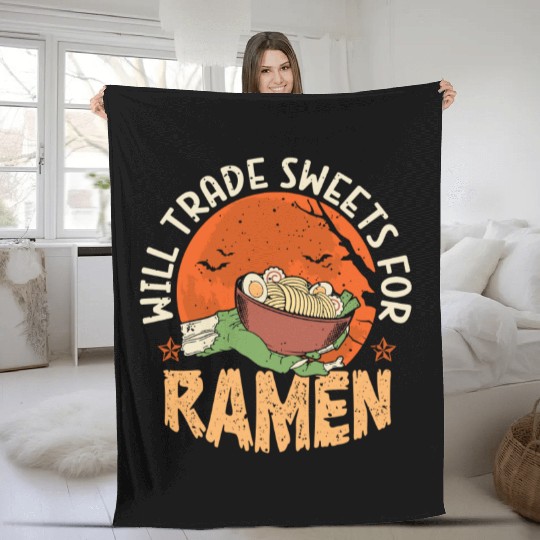 Will Trade Sweets For Ramen | Ramen Lover | Japan Fleece Blankets