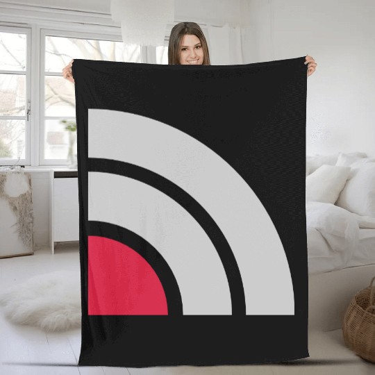 cell phone icon wifi Fleece Blankets