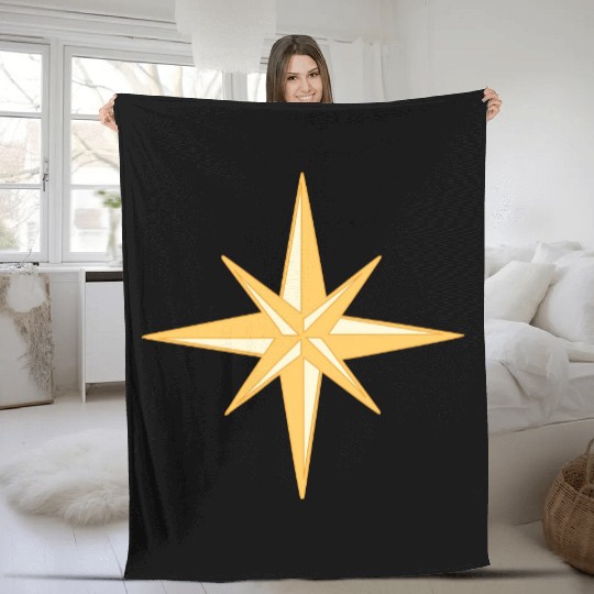 Nautical star. Compass rose, cardinal directions Fleece Blankets