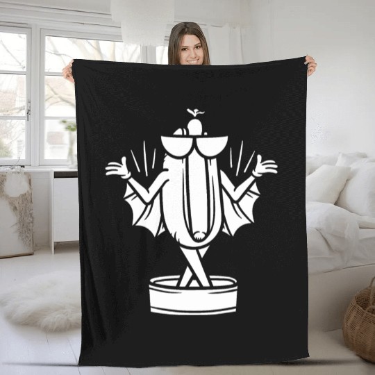 Bat Hotdog Fleece Blankets