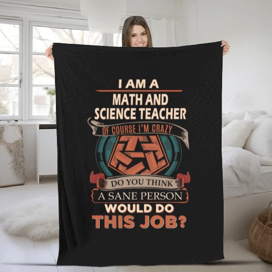 Math And Science Teacher Fleece Blankets - Sane Person Gif