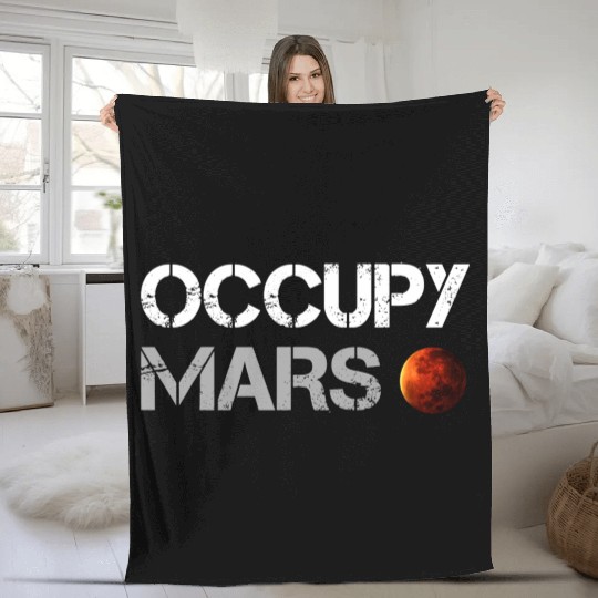 OCCUPY MARS Fleece Blankets