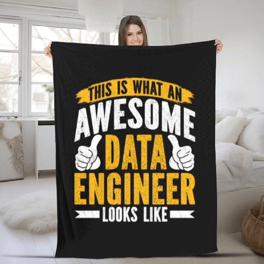 Data Engineer Funny Data Analyst Specialist Fleece Blankets