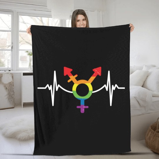 Pride rainbow parade symbol Fleece Blankets