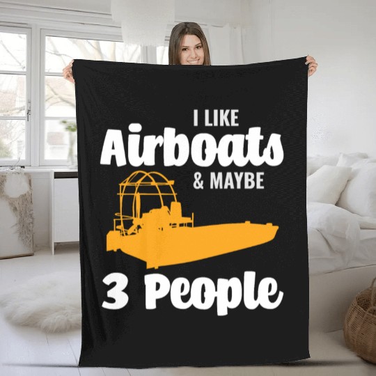 Airboat Fanboat Airboating Planeboat Swamp boat Fleece Blankets