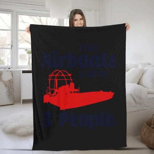 Airboat Fanboat Airboating Planeboat Swamp boat Fleece Blankets