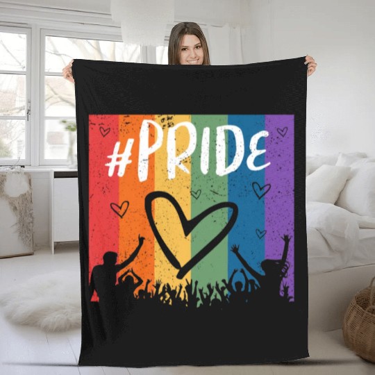 LGBTQIA+ #Pride Rainbow Fleece Blankets