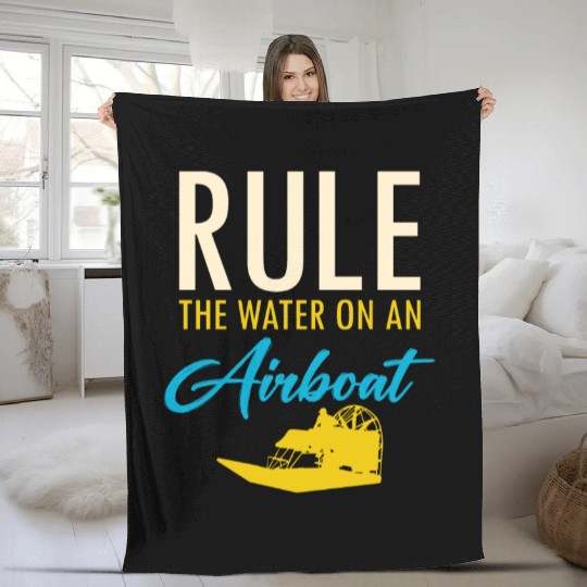 Airboat Fanboat Airboating Planeboat Swamp boat Fleece Blankets