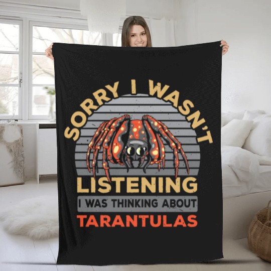I Was Thinking About Tarantulas Spider Whisperer Fleece Blankets