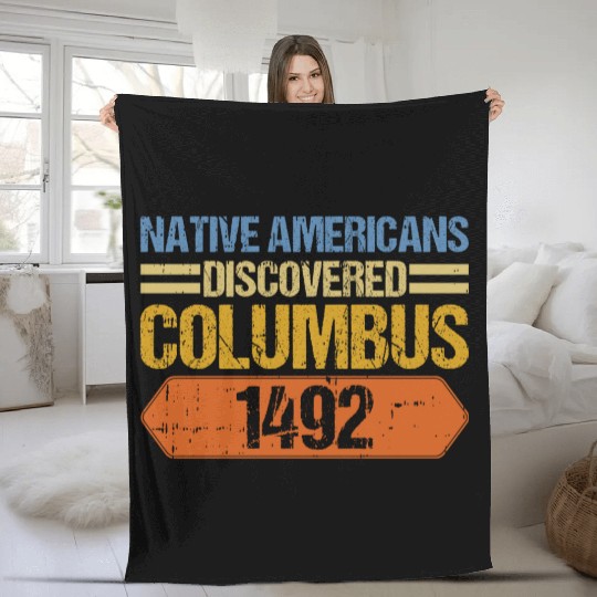 Anti Columbus Day Fleece Blankets