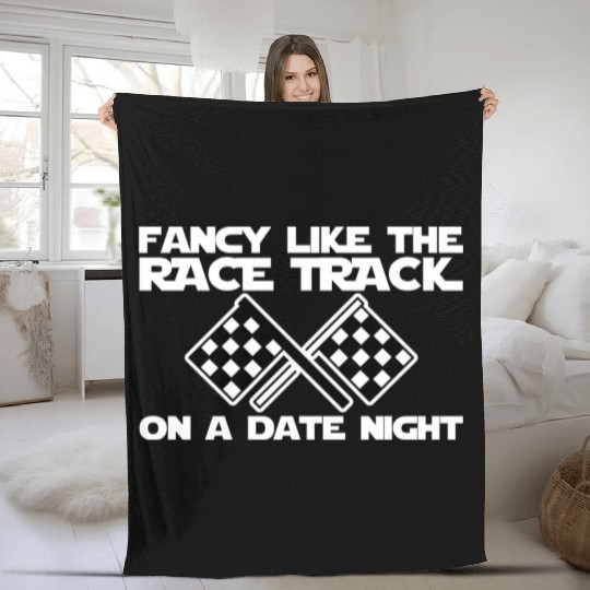Fancy Like The Race Track On A Date Night Fleece Blankets