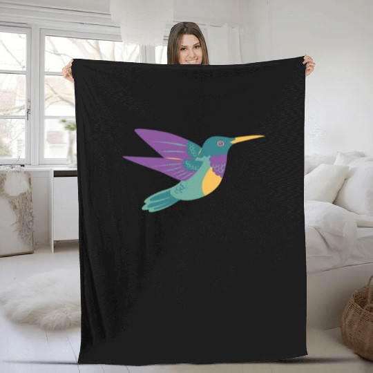 Colorful Bird Fleece Blankets