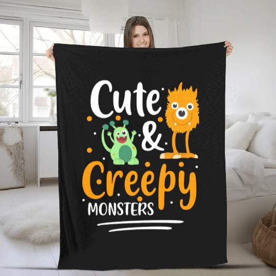 Monster Scary Little Brother Big Sister Fleece Blankets