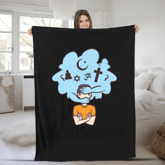 Atheist Atheism Anti Religion Securalism God Sucks Fleece Blankets