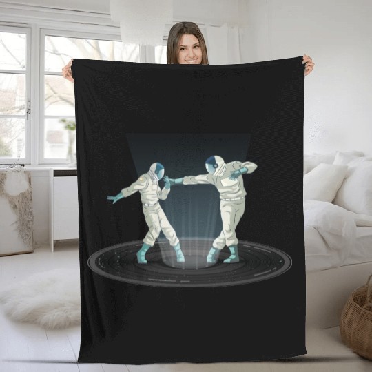 Dancing Astronauts Fleece Blankets