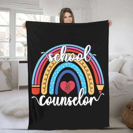 School Counselor, School Guidance Appreciation Fleece Blankets