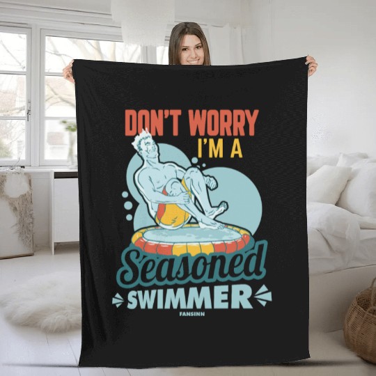 Swimming lifeguard swimming course outdoor pool gi Fleece Blankets