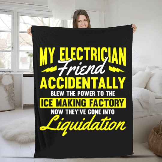 Electrician Electrical Engineer Lineman Fleece Blankets