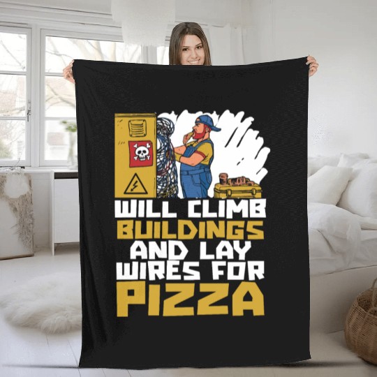 Electrician Electrical Engineer Lineman Fleece Blankets