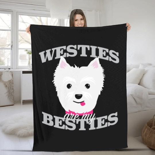 Westies Are My Besties Fleece Blankets