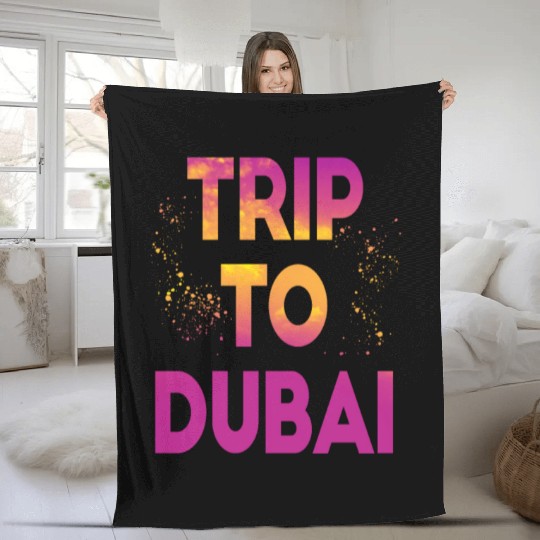 Trip To Dubai Fleece Blankets