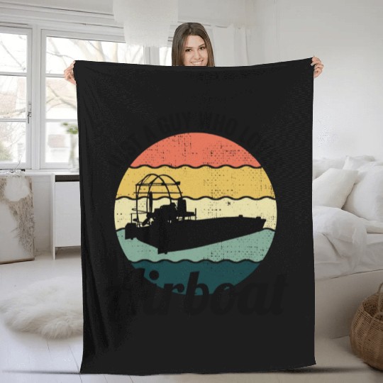 Airboat Fanboat Airboating Planeboat Swamp boat Fleece Blankets