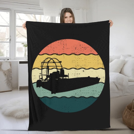 Airboat Fanboat Airboating Planeboat Swamp boat Fleece Blankets