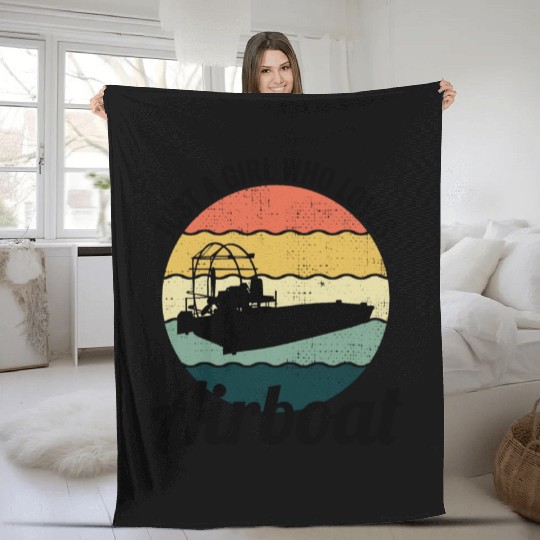 Airboat Fanboat Airboating Planeboat Swamp boat Fleece Blankets