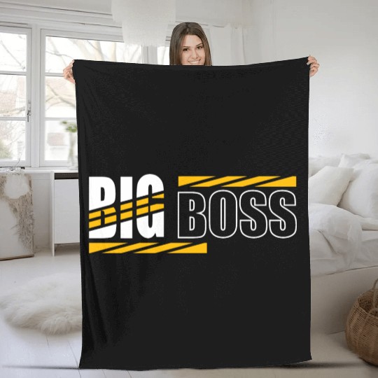 Big Boss typography Fleece Blankets