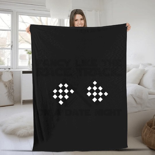 Fancy Like The Race Track On A Date Night Fleece Blankets