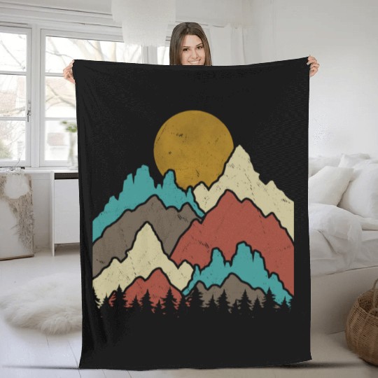 Mountains Landscape Outdoor Mountaineering Fleece Blankets